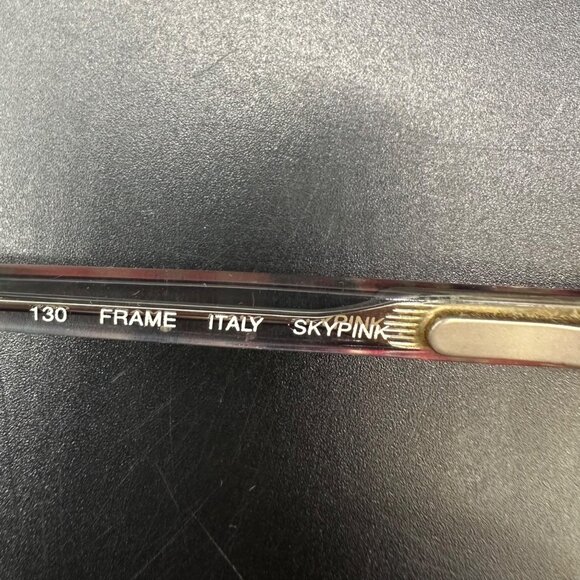 Vintage Eyeglasses Sky Pink Frame Italy 1970s Luxottica Camille Retro Fashion - Picture 6 of 13